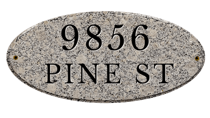 Personalized granite house plaque