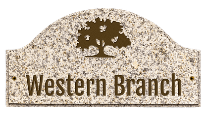 Custom engraved granite plaque with logo