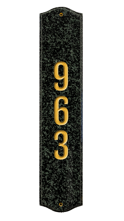 Personalized vertical address plaque